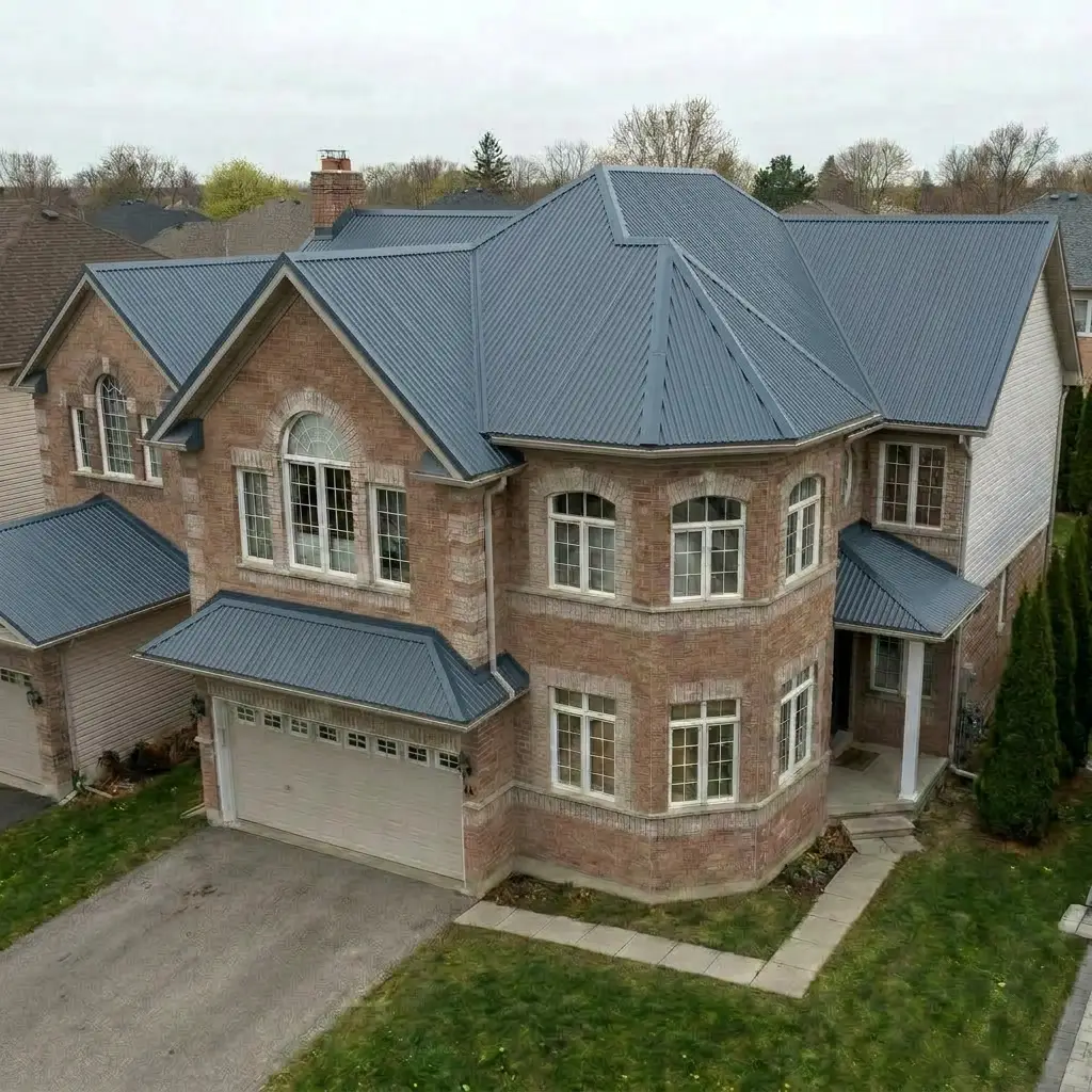 Blue Grey Metal Roof
