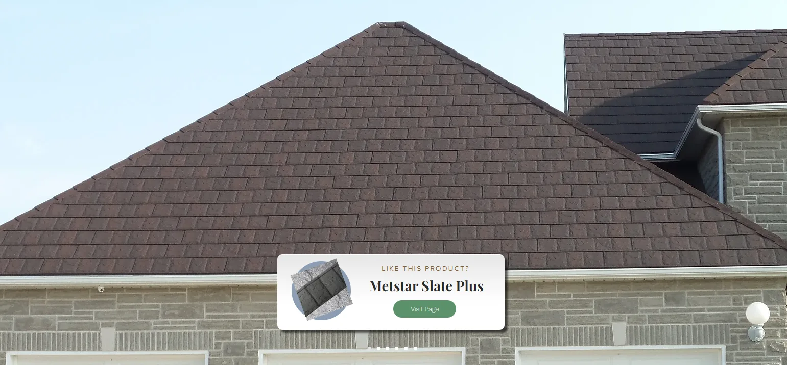 Metstar Slate Plus slate-profile metal roof installation