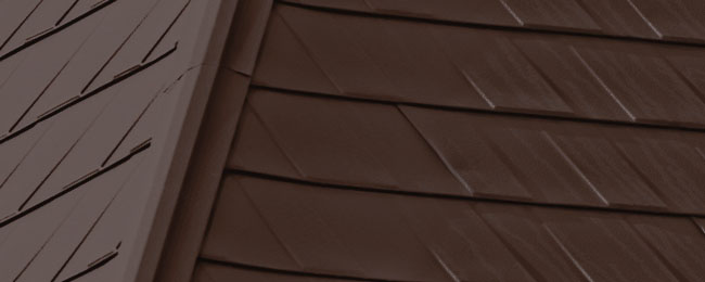 Mustang Brown Ideal Wakefield Bridge metal shingle colour sample