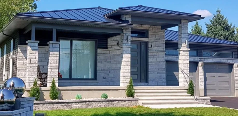 Heritage Junior standing seam roof showing intersecting slopes and valleys
